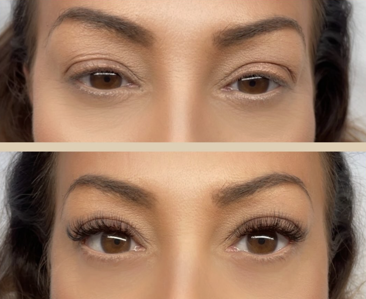 Avant / Après extensions de cils